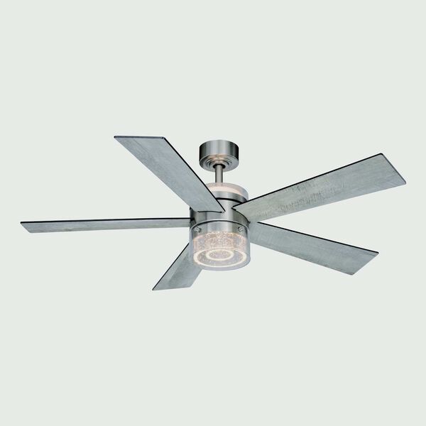 Ashford Brushed Nickel Integrated LED Dual Ceiling Fan with Remote, image 1