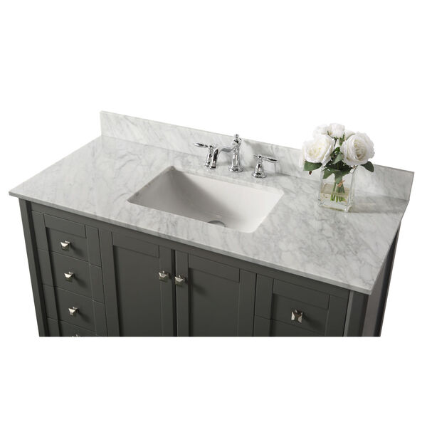 Shelton Sapphire Gray 48-Inch Vanity Console with Mirror, image 6