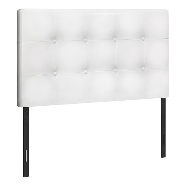 White and Black Leather-Look Twin Headboard, image 1