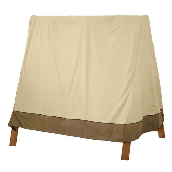 Ash Beige and Brown A-Frame Swing Set Cover, image 1