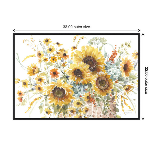 Lisa Audit Black Sunflowers Forever 01 33 x 23 Inch Wall Art, image 3