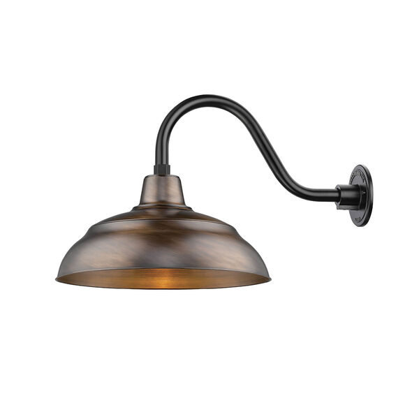 R Series Natural Copper One-Light Warehouse Shade, image 3