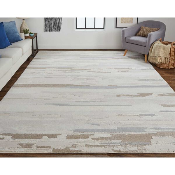 Vancouver Ivory Tan Brown Rectangular 4 Ft. x 6 Ft. Area Rug, image 2