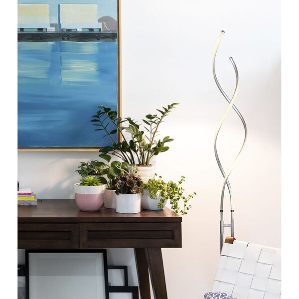 Embrace Silver Two-Light Integrated LED Floor Lamp, image 5
