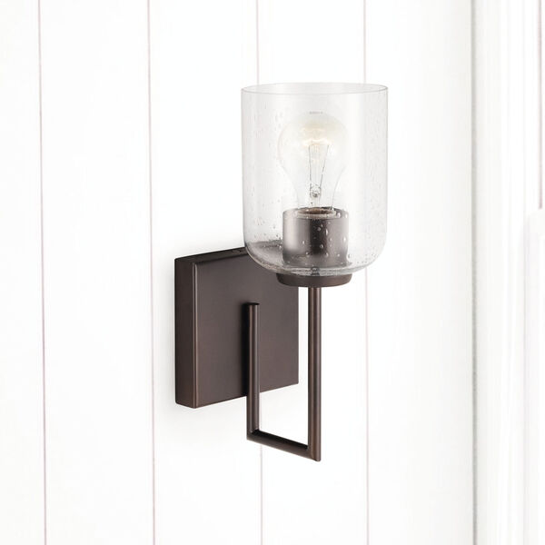 HomePlace Carter Sconce with Clear Seeded Glass, image 2