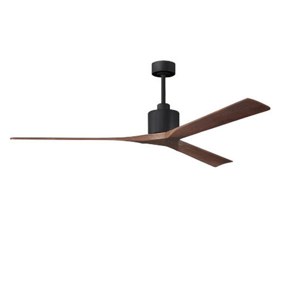 Nan XL Matte Black 72-Inch Ceiling Fan with Walnut Blades, image 1