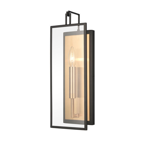 Gianni Matte Black and Satin Brass One-Light Wall Sconce, image 2