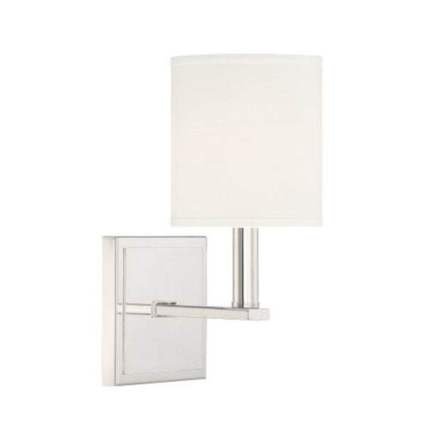 York Polished Nickel One-Light Wall Sconce, image 3
