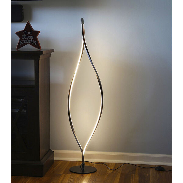 Twist Two-Light Integrated LED Floor Lamp, image 3