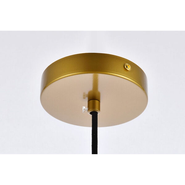 Cashel Brass and Clear Eight-Inch One-Light Mini Pendant, image 6