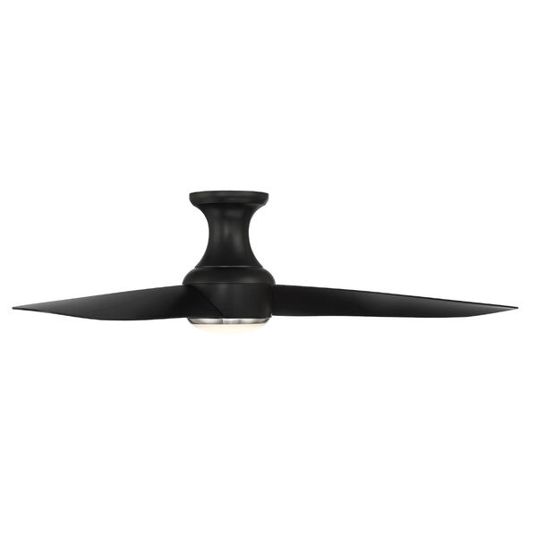 Corona Brushed Nickel and Matte Black 52-Inch 2700K Indoor Outdoor Smart LED Flush Mount Ceiling Fan, image 4