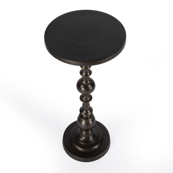 Darien Bronze Round Pedestal End Table, image 3