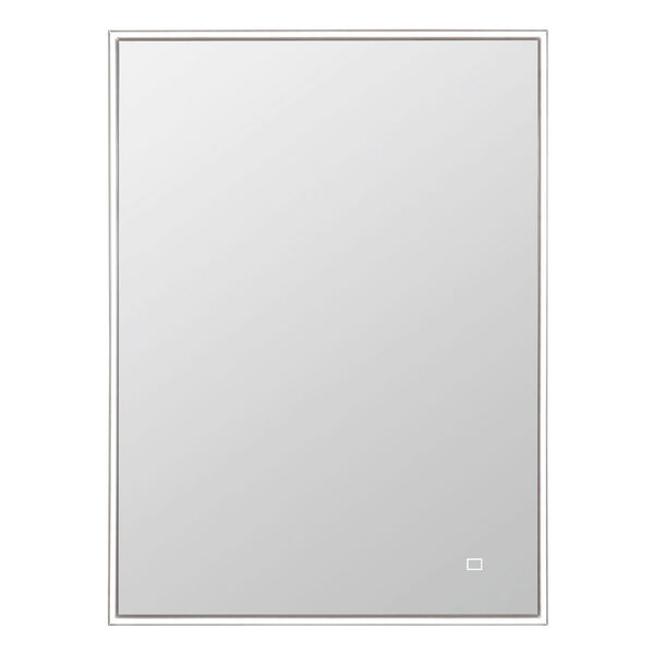 22-Inch x 30-Inch LED Wall Mirror with Stainless Steel Frame, image 2