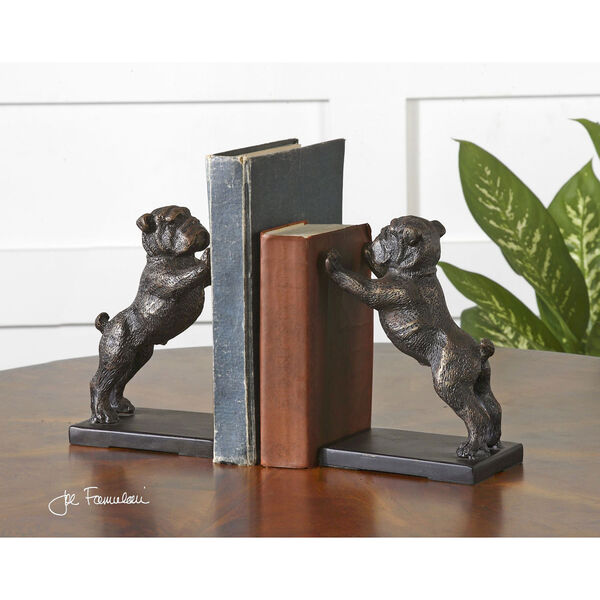 Black Bulldogs Bookends, Set Of Two, image 2