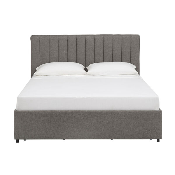 Jaeger Gray Storage Platform Bed with Channel Headboard, image 3