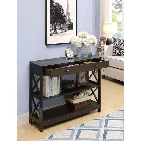 Oxford One Drawer Console Table in Espresso, image 1