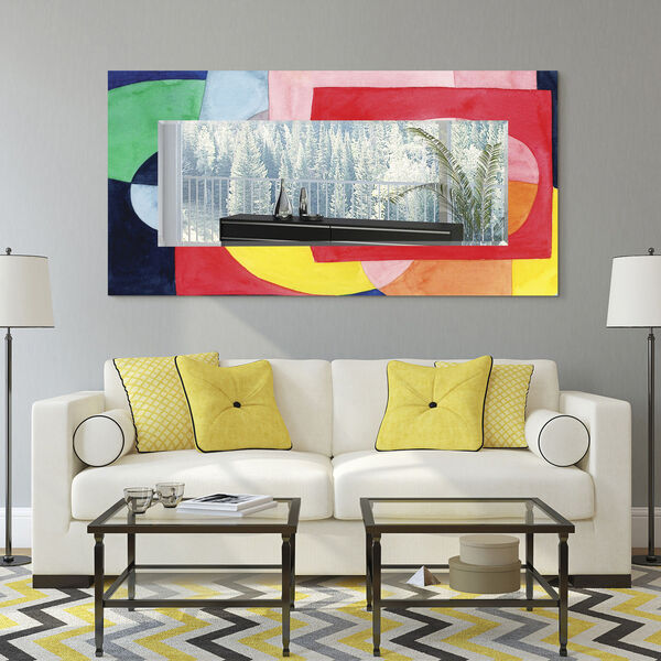 Launder Multicolor 72 x 36-Inch Rectangular Beveled Floor Mirror, image 1