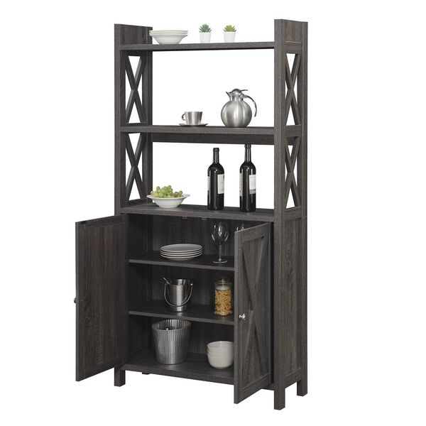 Oxford Weathered Kitchen Dining Storage Cabinet with Shelves, image 6