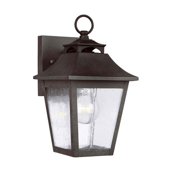 Sutton Black 10-Inch One-Light Outdoor Wall Lantern, image 1