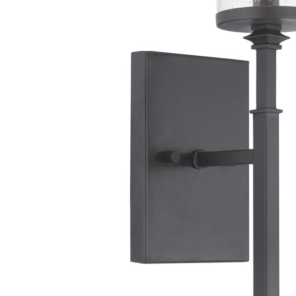Gresham Graphite One-Light wall sconce With Transparent Seeded Glass, image 4