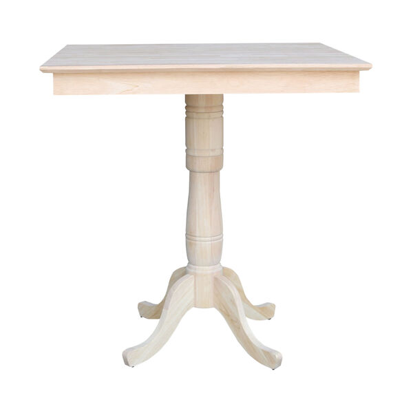 Wood 36-Inch Sqaure Top Pedestal Table, image 1
