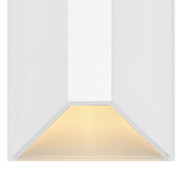 Nuvi Matte White Small Rectangular LED Deck Sconce, image 3