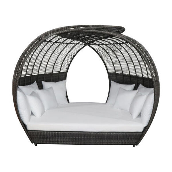 Banyan Canvas Black Outdoor Daybed, image 1