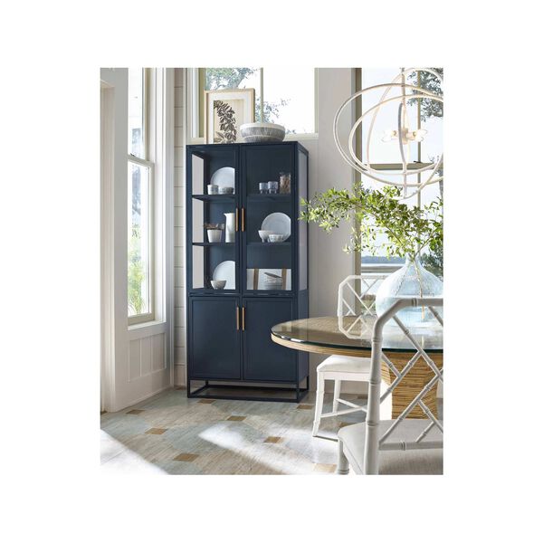 Getaway Cerulean Blue Santorini Tall Metal Kitchen Cabinet, image 3
