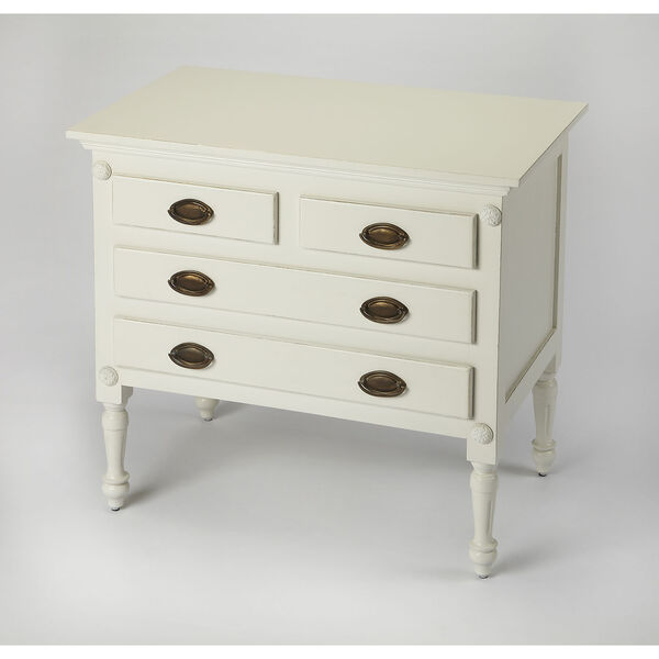 Easterbrook White 4 Drawer Chest, image 1
