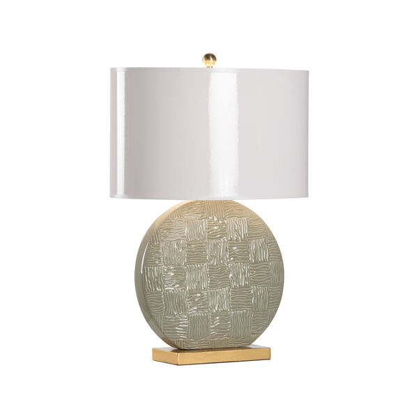 Raintree Green, Gold and White One-Light Table Lamp, image 1
