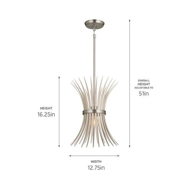 Homestead Greige and Brushed Nickel One-Light Pendant, image 6