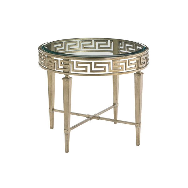 Tower Place Gold Aston Round Lamp Table, image 1
