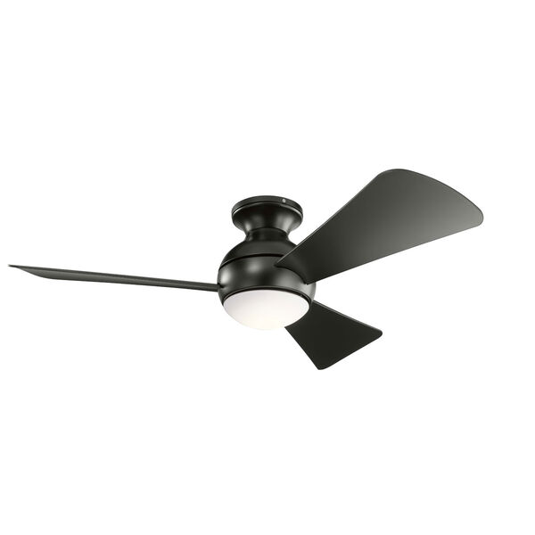 Sola Satin Black 44-Inch One-Light LED Ceiling Fan, image 1