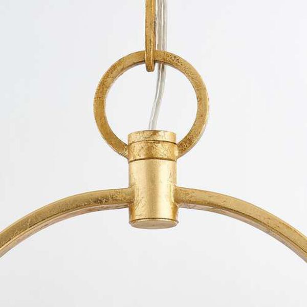 Malloy Vintage Gold Leaf 12-Inch Three-Light Lantern Pendant, image 5