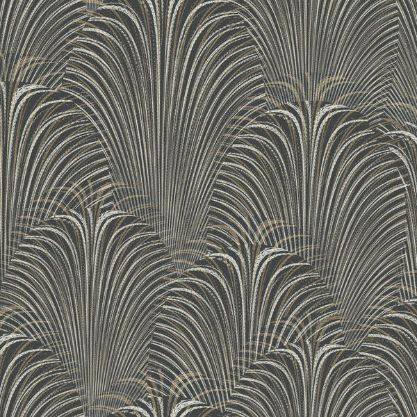 Candice Olson Journey Black Deco Fountain Wallpaper - SAMPLE SWATCH ONLY, image 1
