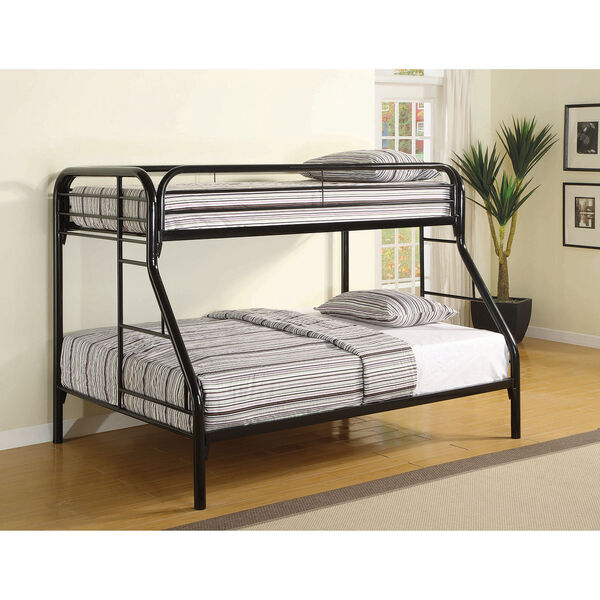 Coaster Furniture Black Twin Over Full, Bunk Bed With Side Ladder