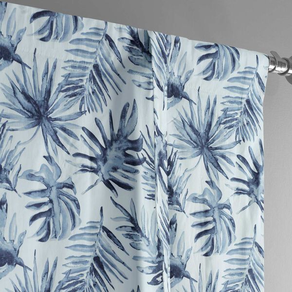 Artemis Blue Printed Cotton Tie-Up Window Shade Single Panel, image 5