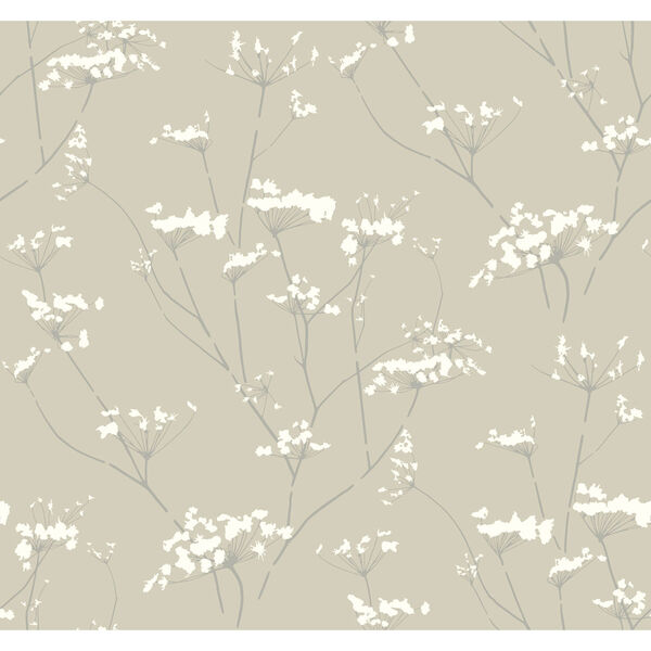 Candice Olson Botanical Dreams Tan Enchanted Wallpaper, image 2