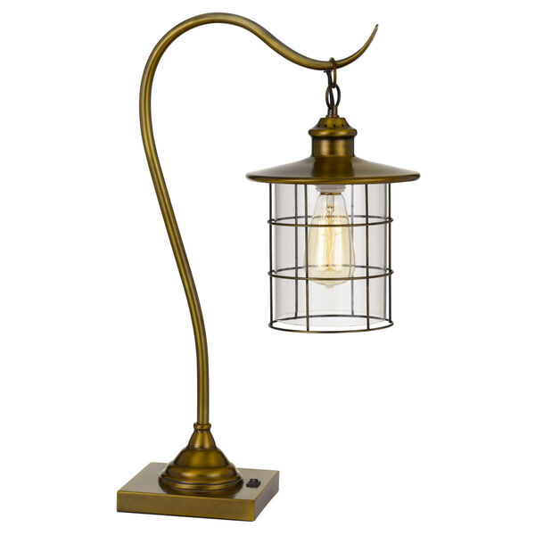 Silverton Antique Brass One-Light Desk lamp, image 3