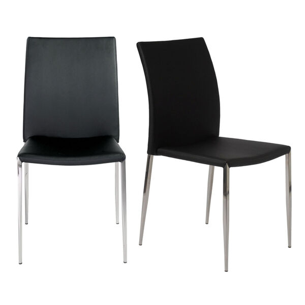 Diana Black Stacking Side Chair, Set of Two, image 5