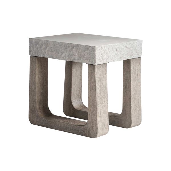 Bristol Sand Gray Weathered Teak Outdoor Side Table, image 4