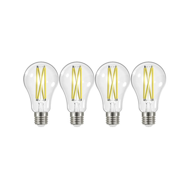 Clear 12.5 Watt A19 LED Filament Bulb with 3000K and 1500 Lumens, Pack of 4, image 2