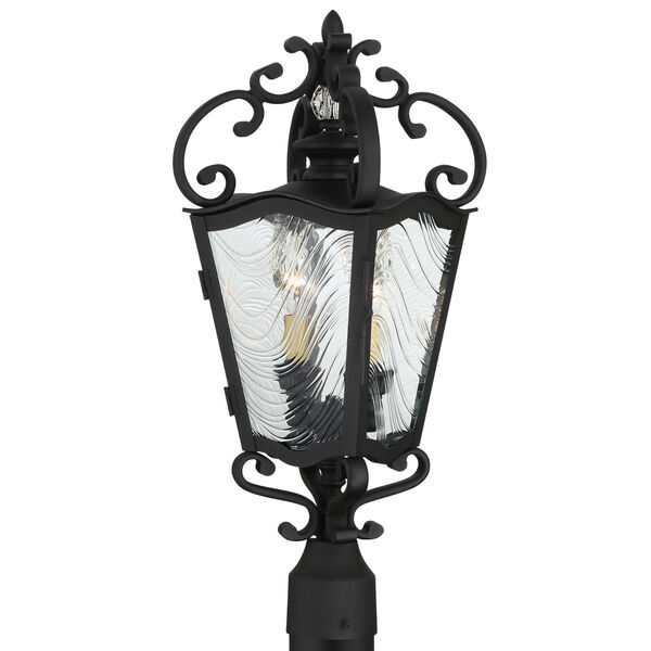 Brixton Ivy Coal with Honey Gold Highlight Three-Light Outdoor Post, image 1