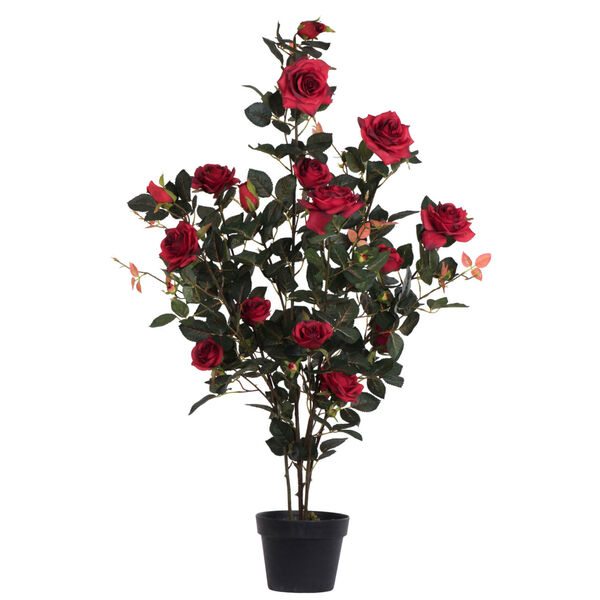 Red 45-Inch Rose Plant in Pot, image 1