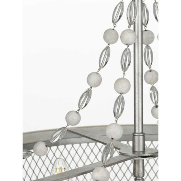 Willow Galvanized Four-Light Chandelier, image 4