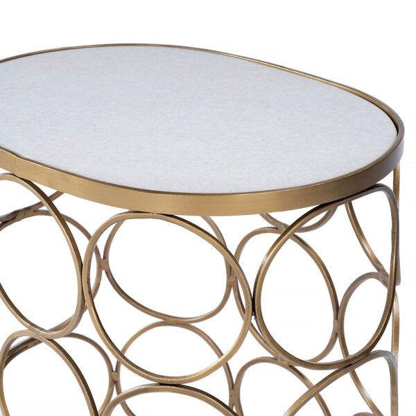 Talulah Oval Marble Accent Table, image 8