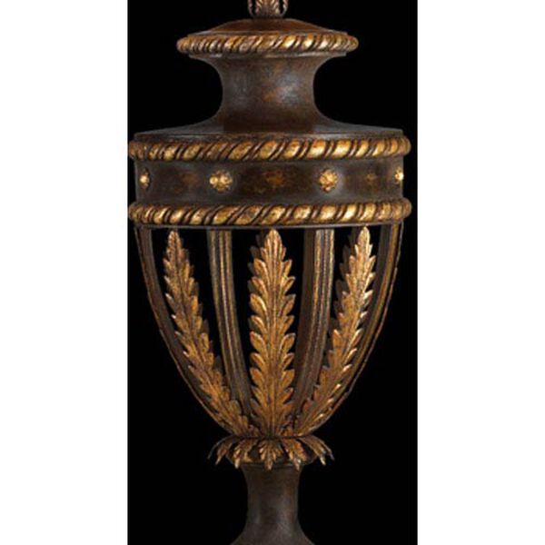 Castile One-Light Table Lamp in Antiqued Iron and Gold Leaf Finish, image 3
