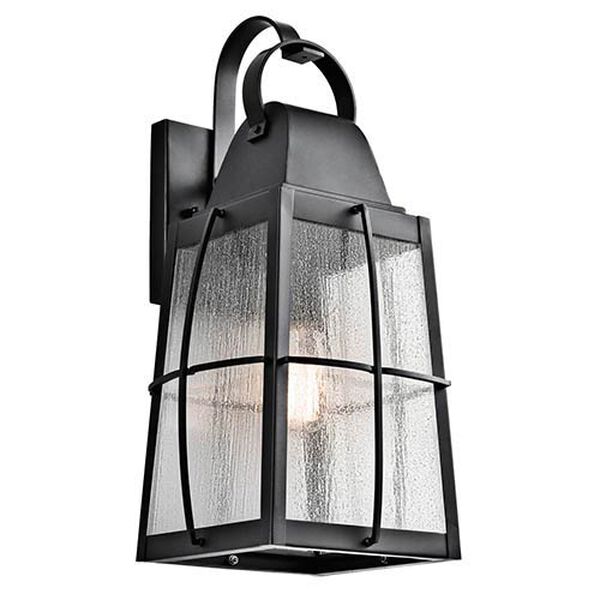 Tolerand Textured Black One-Light Large Outdoor Wall Sconce, image 1