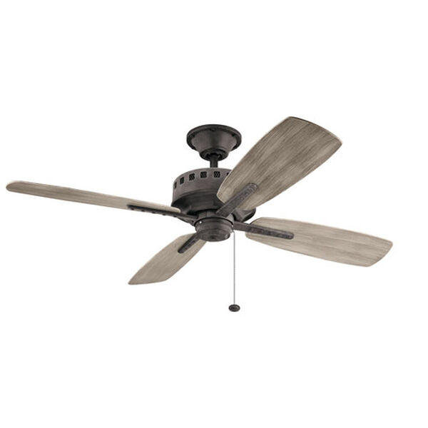 Hammersmith Weathered Zinc and Weathered Oak 52-Inch Ceiling Fan, image 1