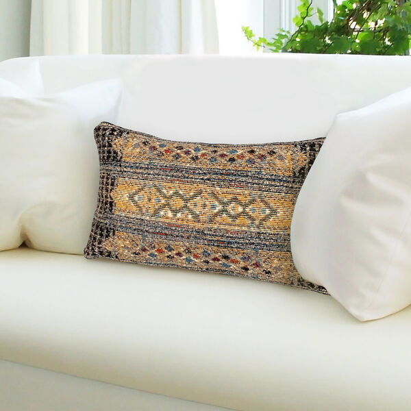 Marina Black Liora Manne Tribal Stripe Indoor-Outdoor Pillow, image 2
